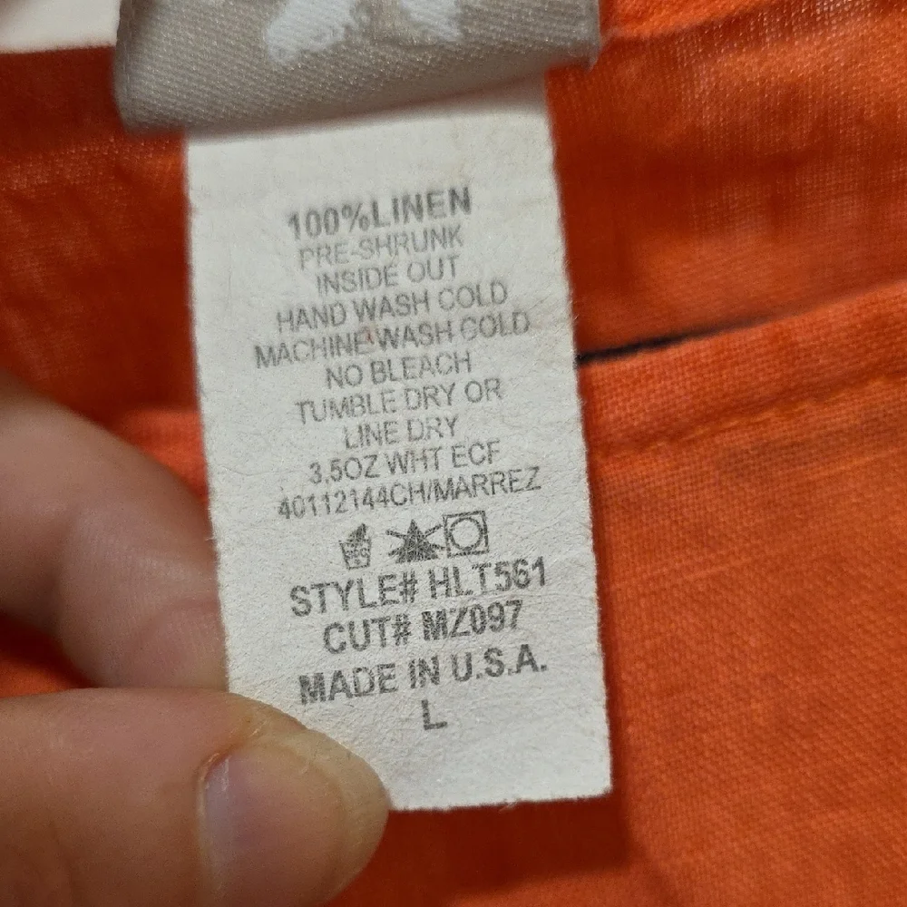 Match Point USA 100% Linen Ruffle Bottom Top - Picture 7 of 15